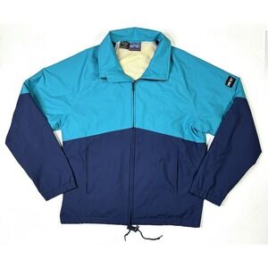 Black Ice Jacket Women's Large Vintage Goretex Two Tone Blue Windbreaker